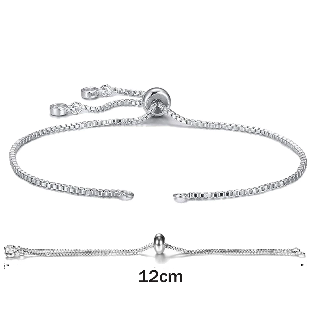 5pcs 18K Gold Brass Adjustable Slider Bracelet Chain for DIY Jewelry Making Findings Extender Chains with Rhinestones End Woman