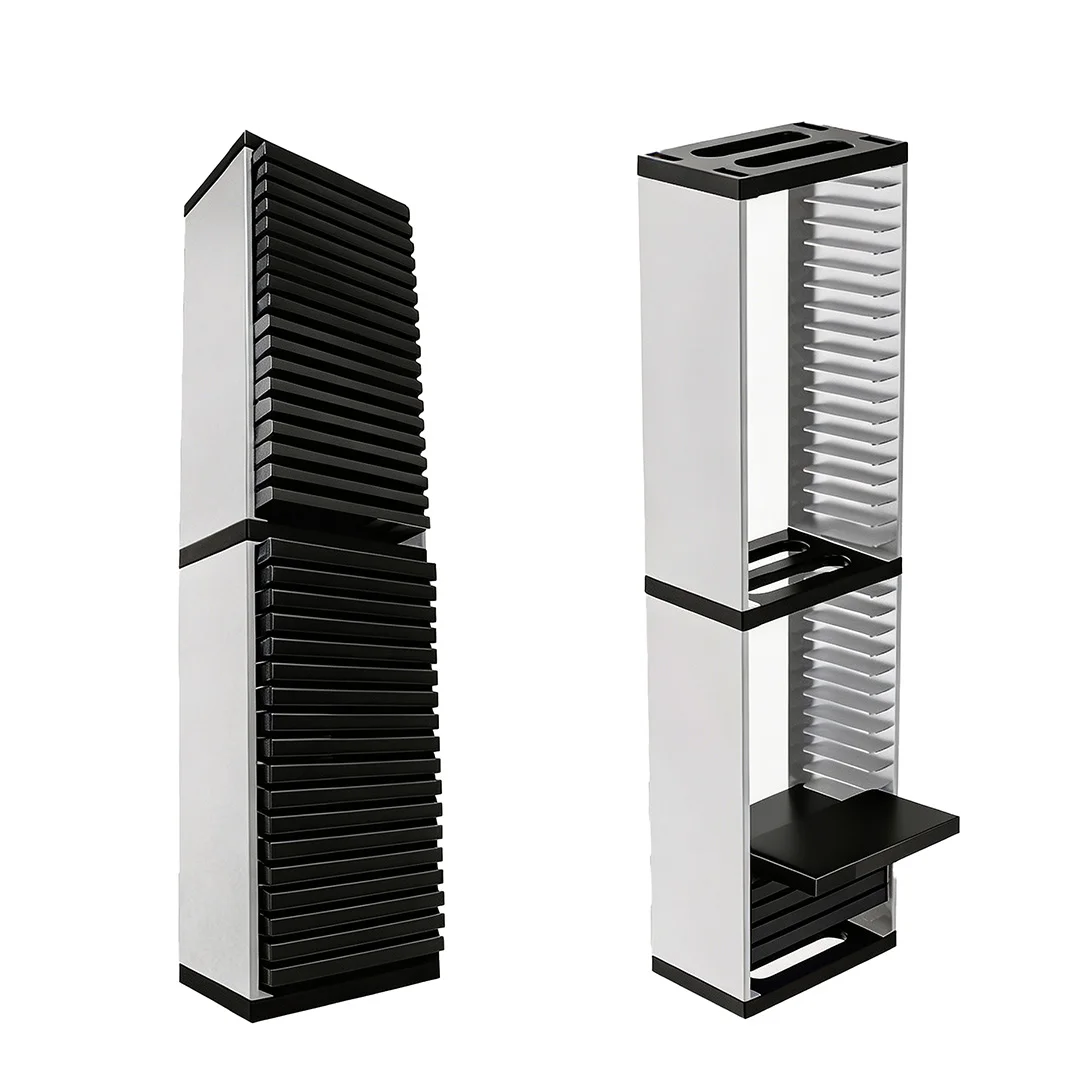 Host Disc Double-layer Storage Box Holder Game Disk Tower Vertical Stand Can Store 36 Game Discs For PS4 PS5 Switch XboxOne