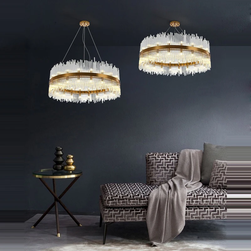 Imagem -05 - Led Gold Chrome Teto Lustre Iluminação de Designer Lâmpadas Penduradas Nova Tendência Fit For Living Room Salon Estar 2024 g9