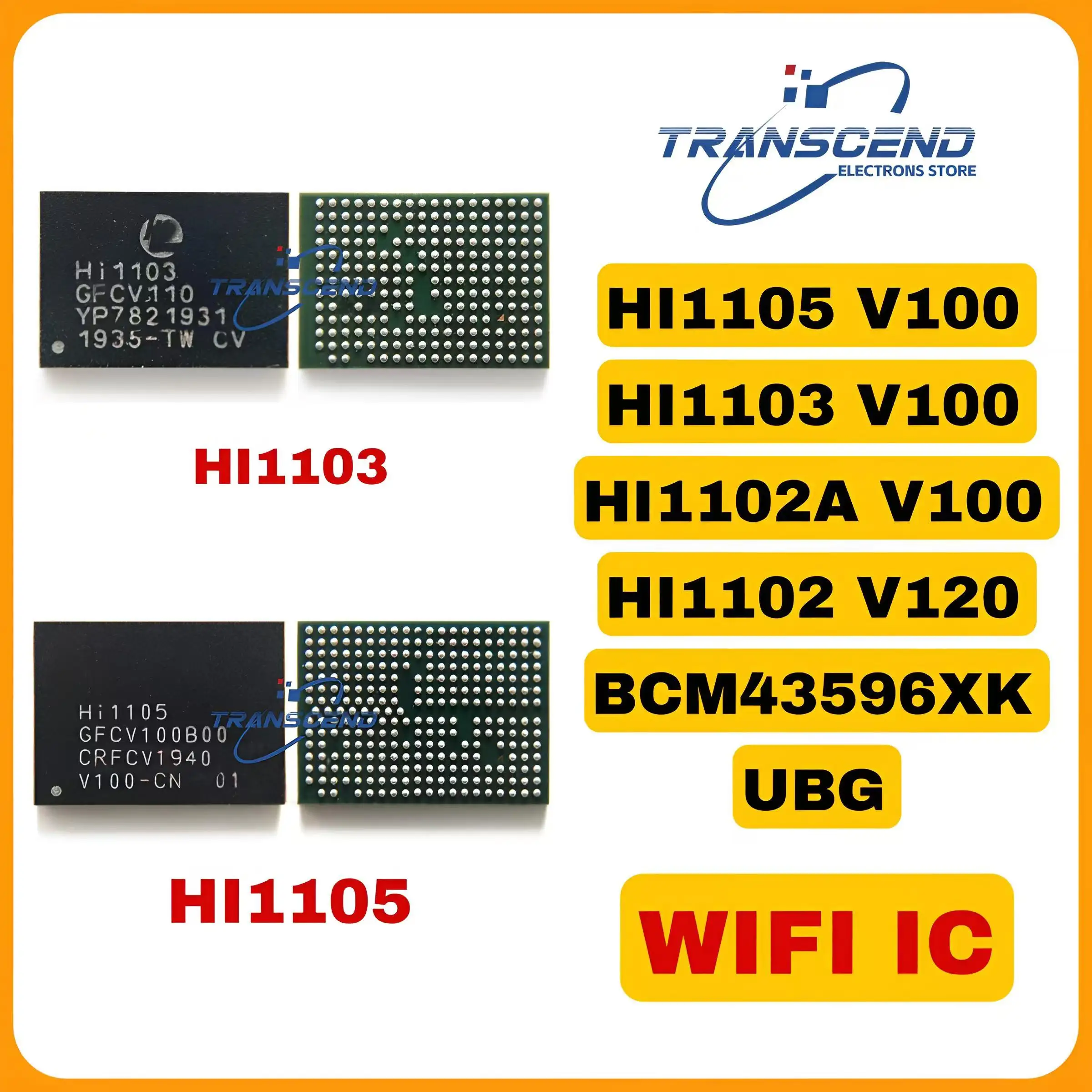 2/10PCS IC WIFI HI1105 V100 HI1103 V100 HI1102A V100 HI1102 V120 BCM43596XKUBG FOR  HUAWEI P20PRO MATE 20 40 P30 P50 P40 PRO