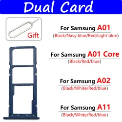 NEW Dual Card Replacement SIM Card Chip Slot Drawer SD Card Tray Holder Adapter For SAMSUNG A01 Core A02 A11 + Pin