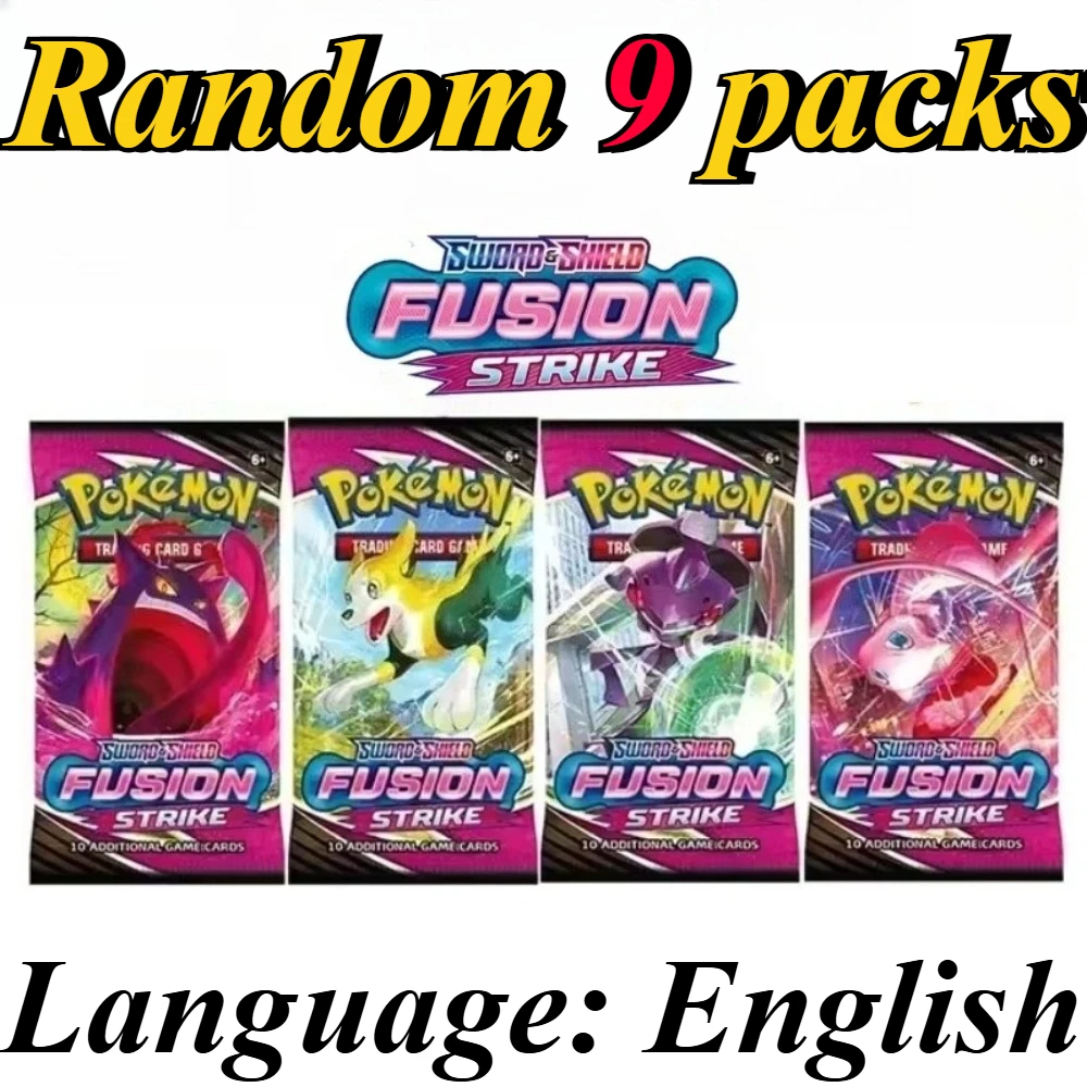 9 Packungen Pokémon-Kartenpakete Bright Stars Prismatic Evolutions, PALDEAN FATES, Englische Erweiterungspakete, Battle Transaction Card Geschenkset – Detail 11