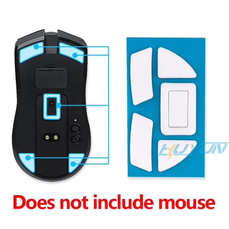 PP+ 2 Sets Rounded Curved Edges Mouse Feet Skates for Razer Viper Ultimate mouse