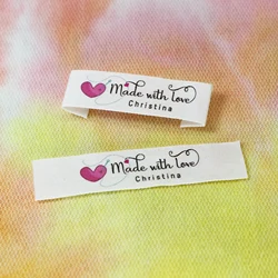 Custom Sewing Labels - Personalized Brand , Organic Cotton Ribbon Labels ,  Logo or Text, Sewing Labels(FR022)