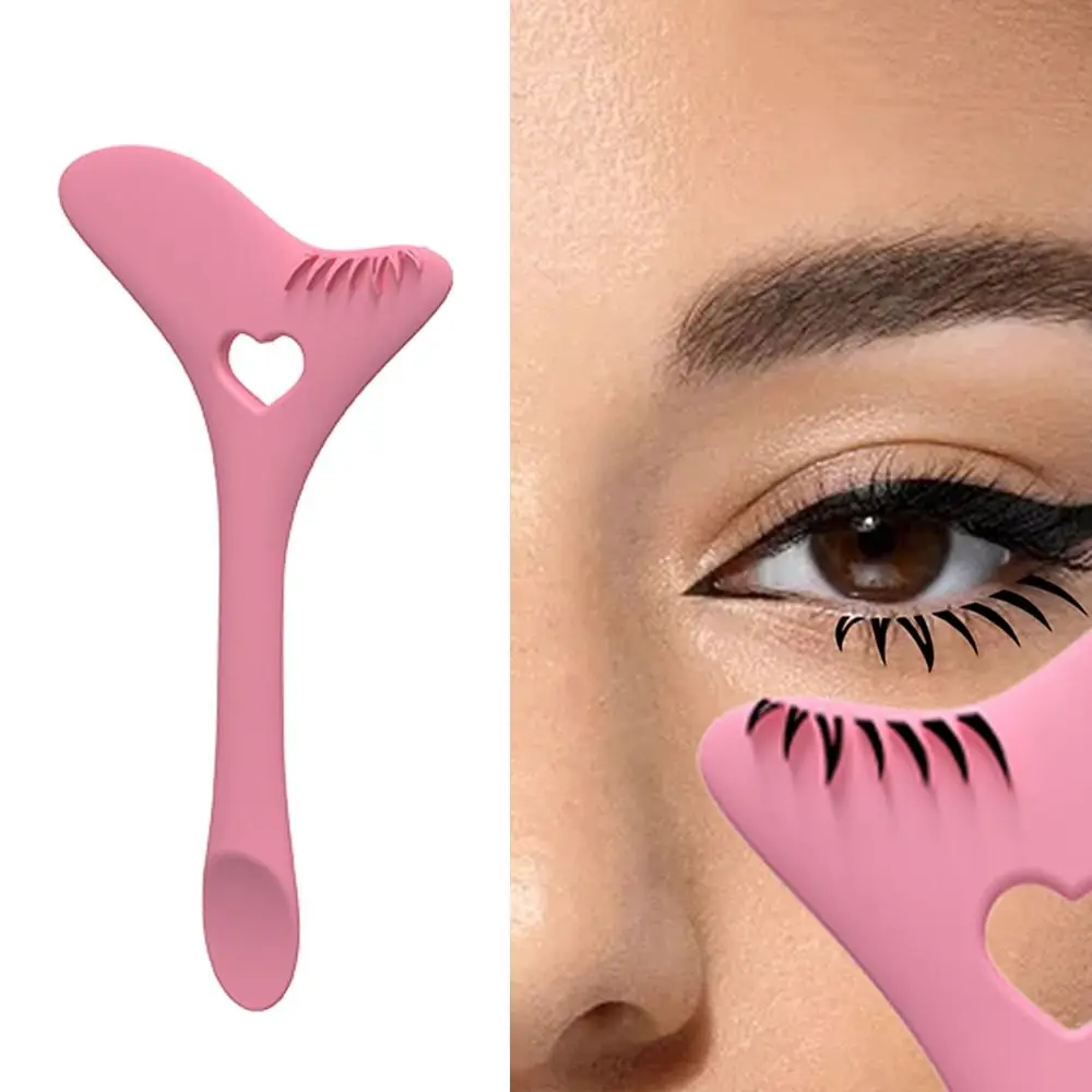 2w1 Eyeliner Stencils Wing Tips Soft Eyeshadow Lower Eyelash Stamp Face Cream Mask Applicator Silicone Eyeliner Locator Beauty