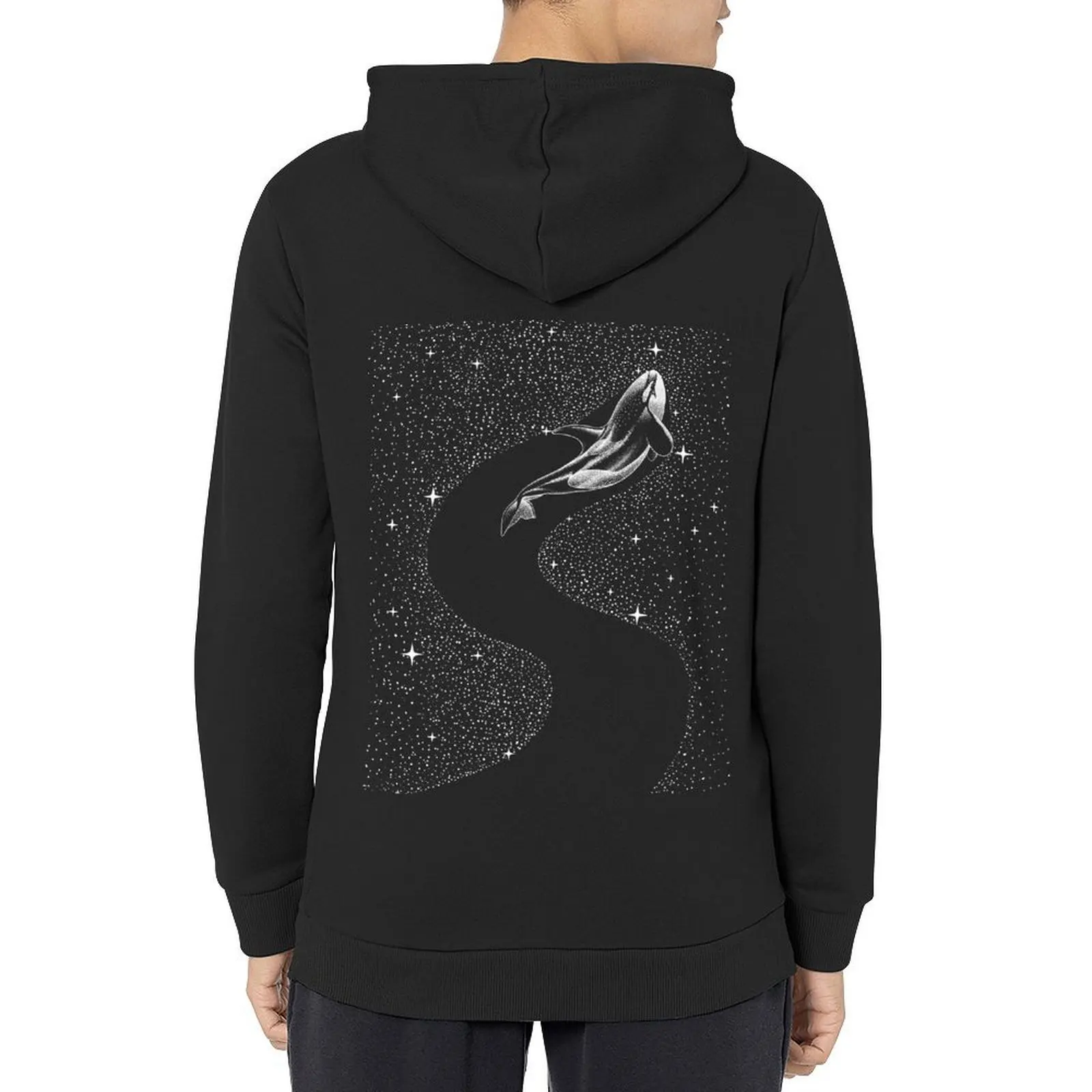

starry orca Hoodie korean style clothes graphic t shirts men men's sweat-shirt set men's clothing hoodie oversize
