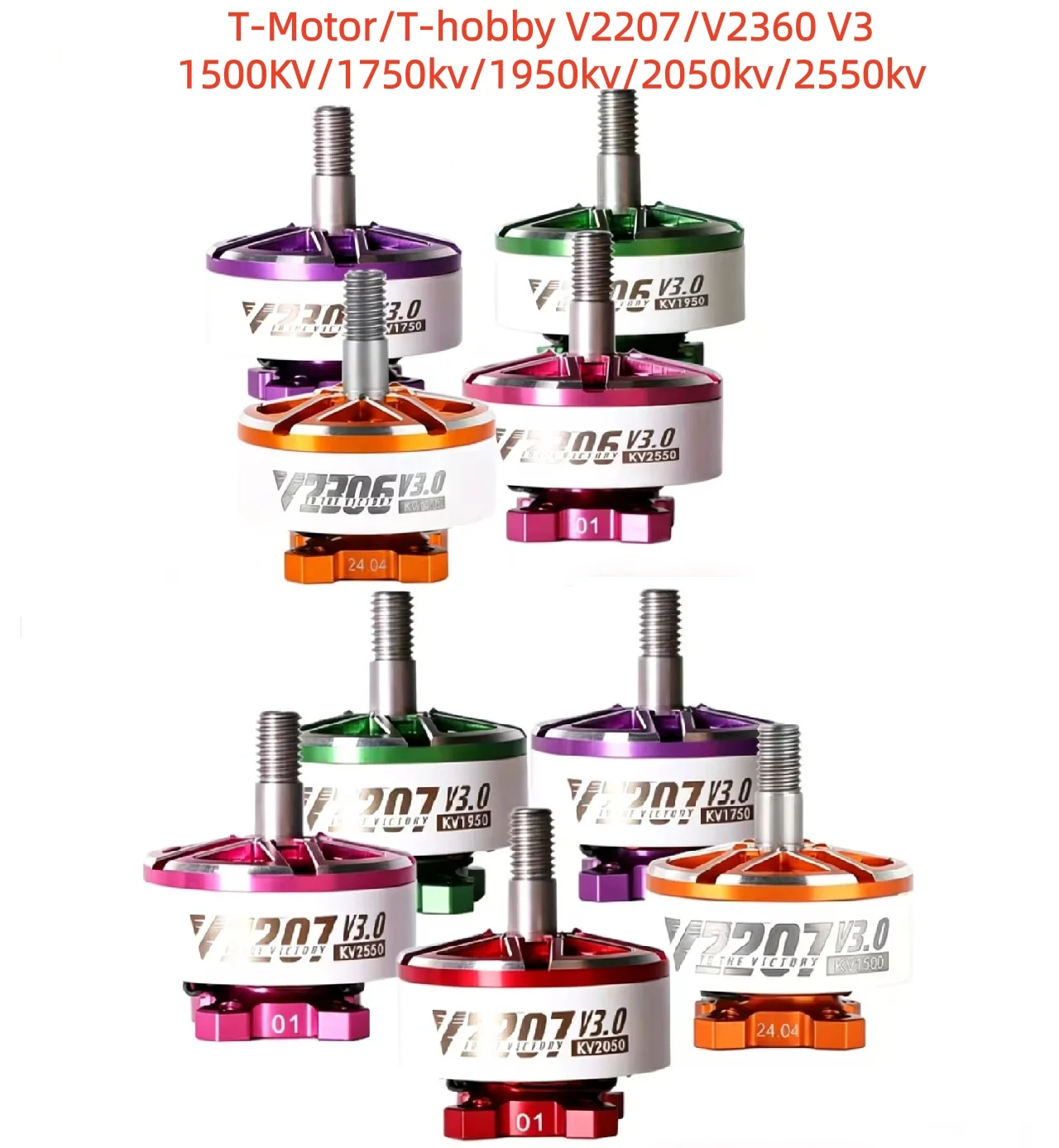 T-Hobby Velox V2207 /V2306 V3 1500kv 8S / 1750KV 1950KV 5-6S / 2550KV 4S Brushless Motor For FPV Drone Quadcopter Freestyle RC