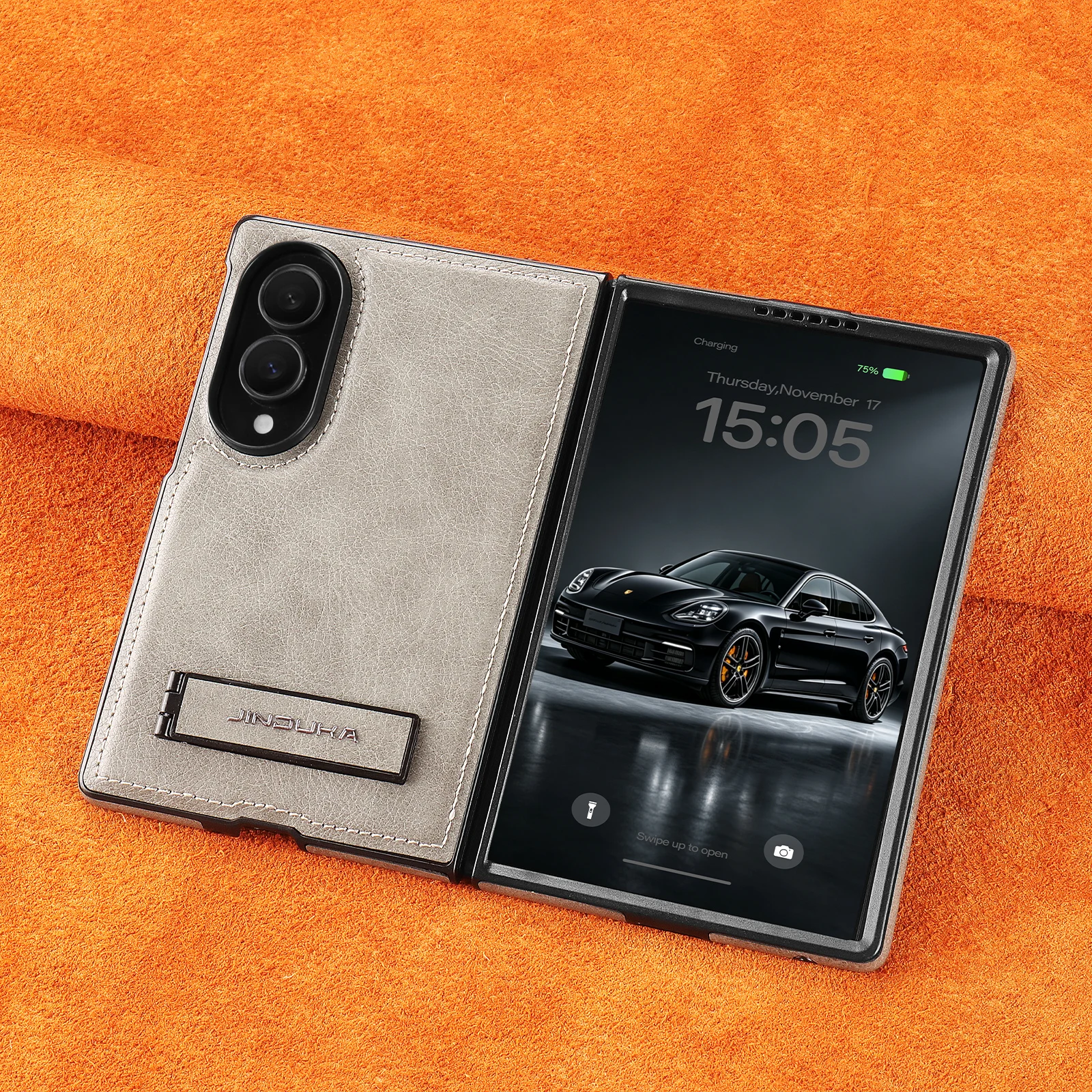 Neue Business-Leder-Handyhülle mit Ständer für Samsung Galaxy Z Fold8 / Fold 8 Wide, stoßfest, komfortabler Griff, schlanke Passform.