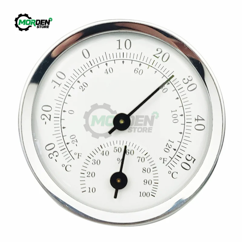 Mini Thermometer Metal Case Steam Sauna Room Thermometer Hygrometer Bath And Sauna Indoor Outdoor Used Hygrothermograph