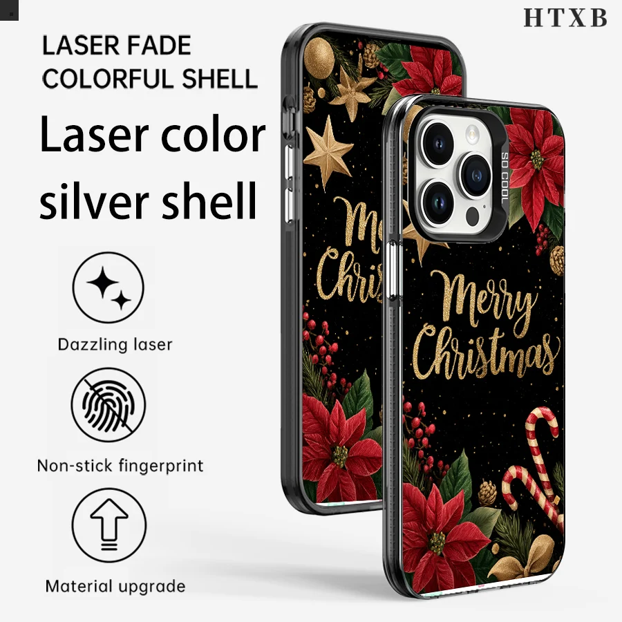 

Christmas red flowers Phone case for iPhone 17 to 11 Pro Max Plus
