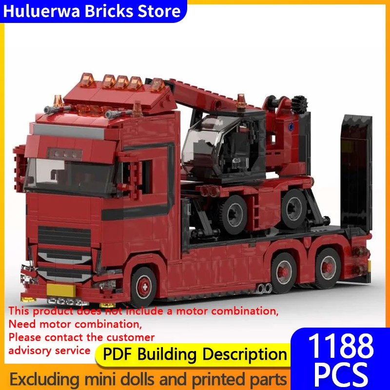 

Модель городской автомобиль MOC, строительные кирпичи, дорожный спасательный автомобиль с вилочным погрузчиком, модульная технология, детские праздничные подарки, игрушки, костюм