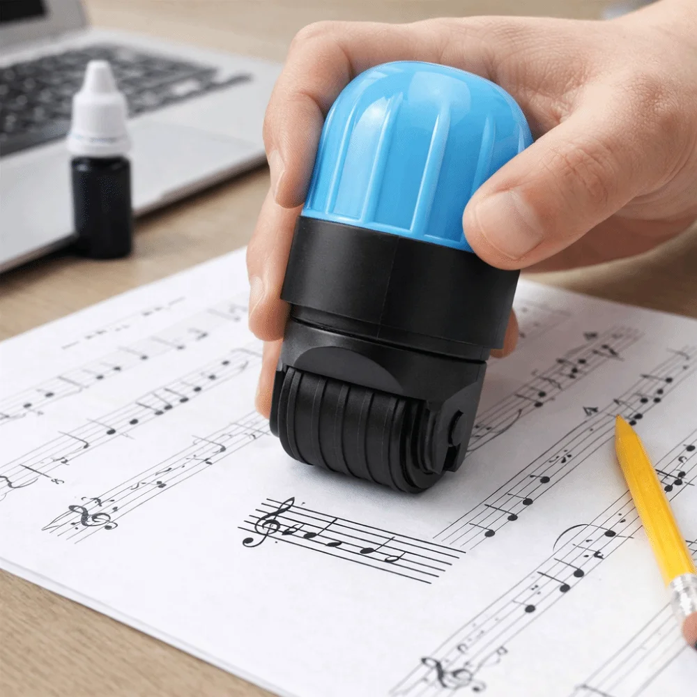 5-Line Staff Sheet music stamp tool 6-Line Staff Hand Stamps Staff Roller Staff Diagrams Self-Inking Stamp