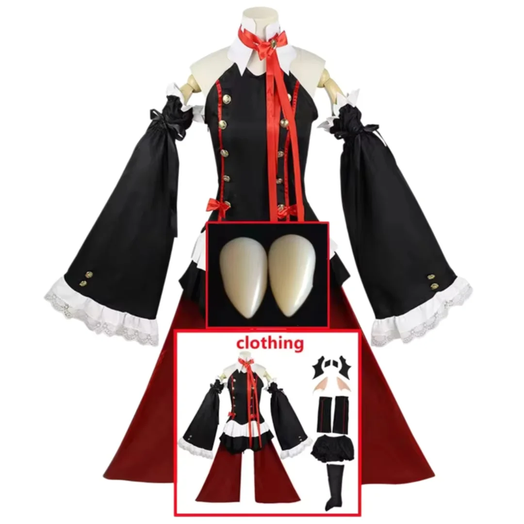 Seraph Van De End Krul Tepes Cosplay Kostuum Uniform Anime Owari geen Seraph Heks Vampire Curl trapes Kleding Voor Vrouwen