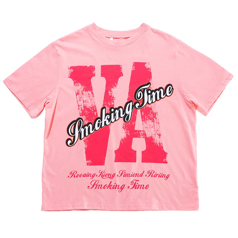Mädchen Streetwear Street Dance T-shirt Rosa Lose Jeans Hip Hop Kleidung für Kinder Jazz Zerrissene Denim Hosen Outfits Teen Kostüm