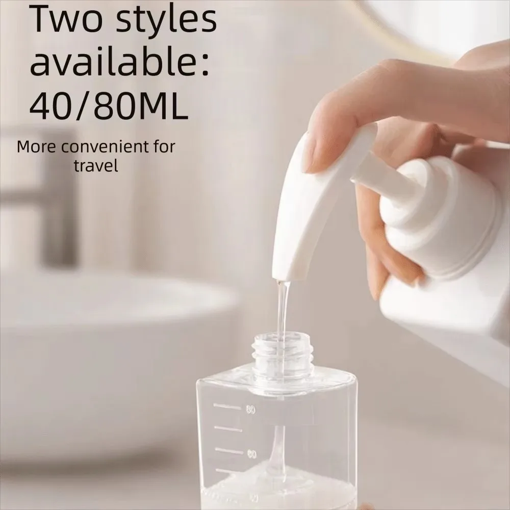 Tragbares Set aus Toilettenartikelflaschen, 2/4 in 1, wiederverwendbare, leere Reiseflaschen, auslaufsichere, aufteilbare Flaschen, nachfüllbare Behälter für den Urlaub. – Detail 11