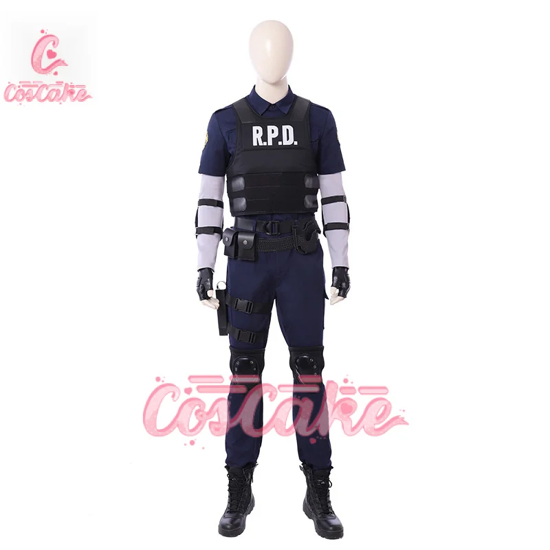 Resident 4 Remake Leon s Kennedy böse Cosplay Kostüm Jacke Mantel Tops Hosen Mann Fantasia Outfits Halloween Party Anzug