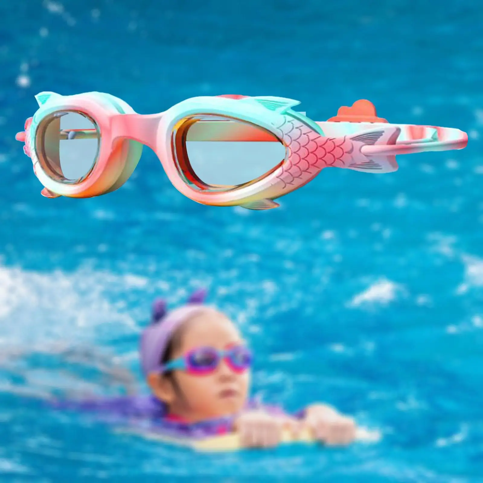 

Kids Swim Goggles Fish Shape Leakproof Child Goggles for 3-14 Years Kids