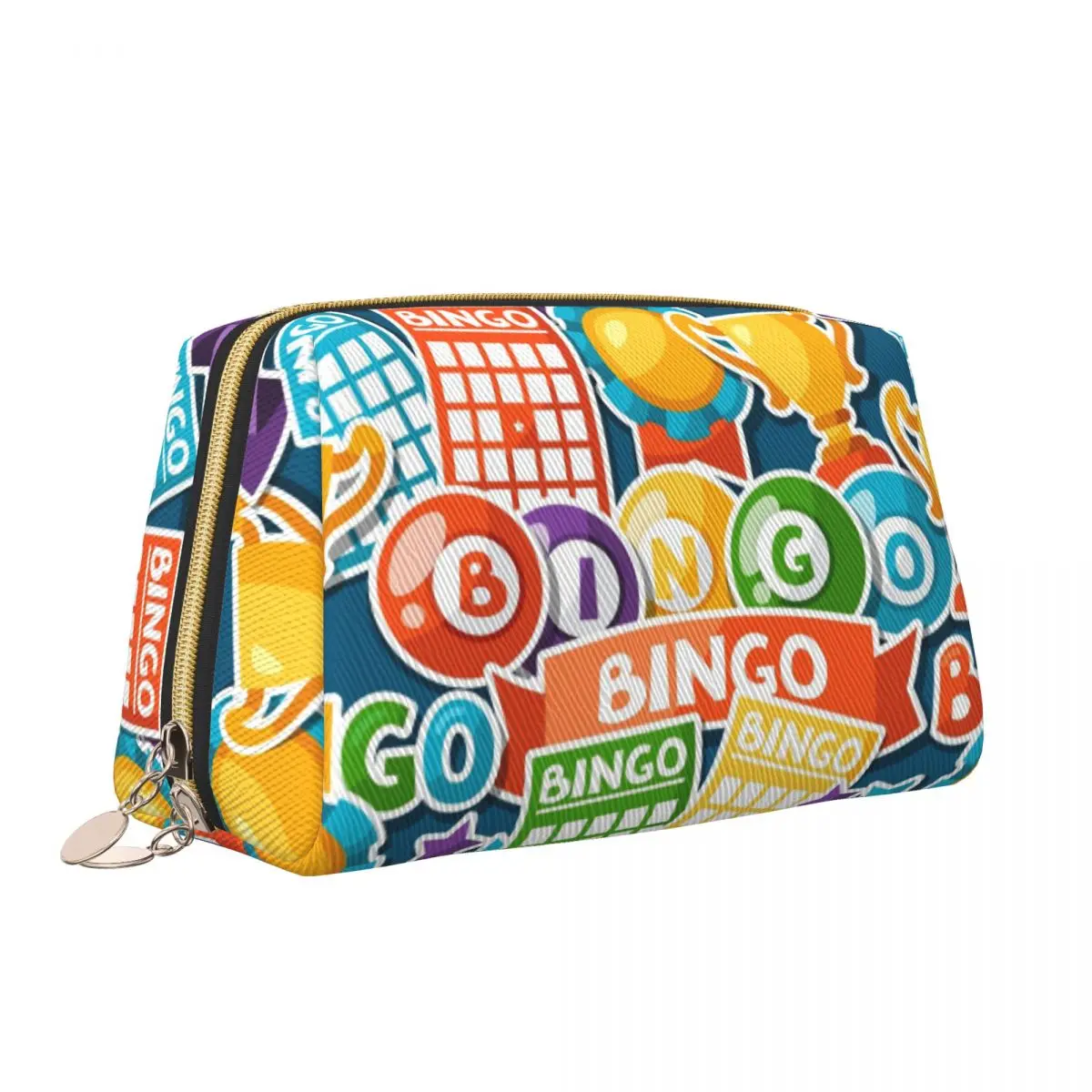 Bingo Balls Makeup Bag for Women Travel Cosmetic Organizer Cute Paper Game Storage Toiletry Bags