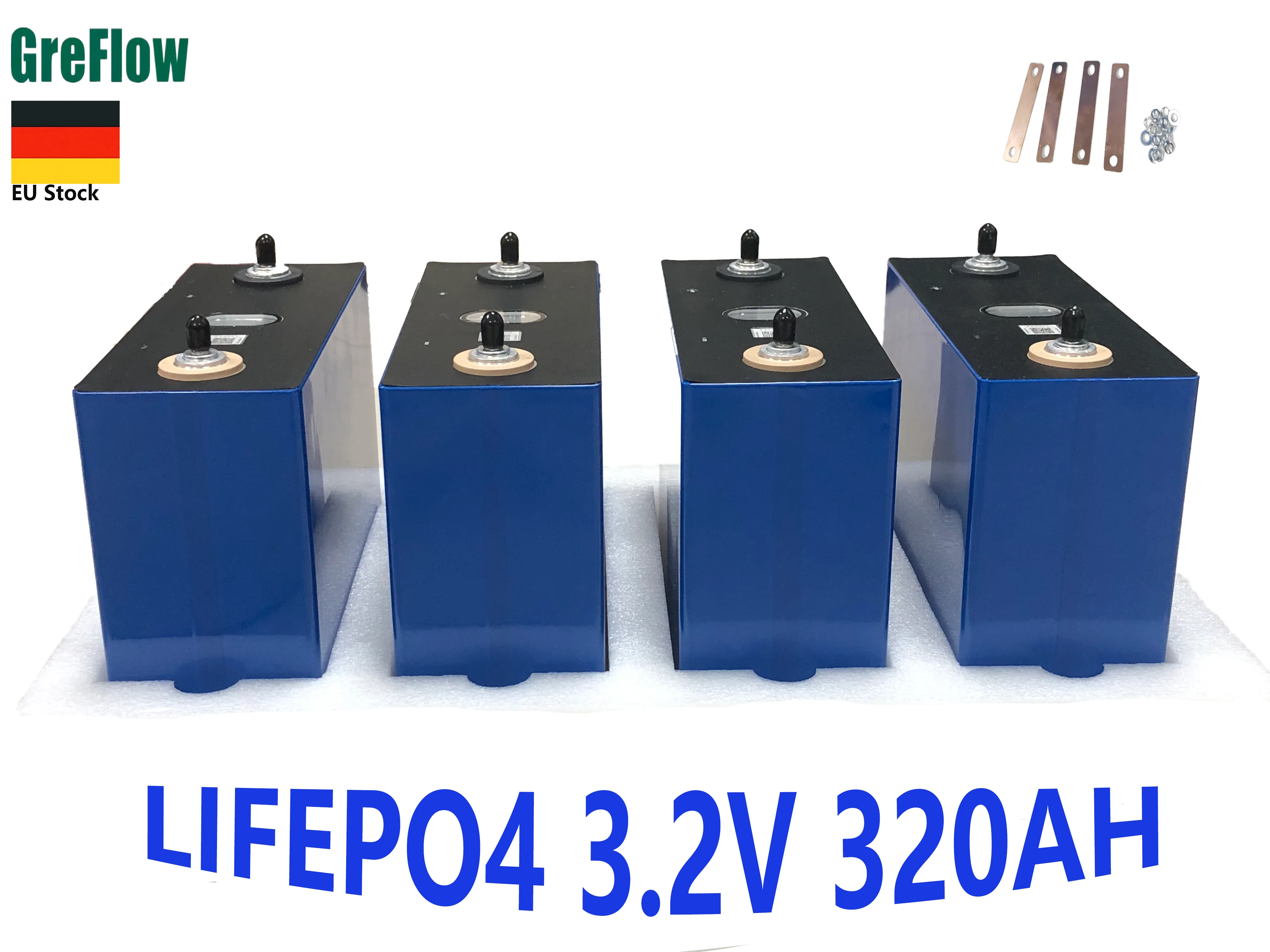 

EU STOCK 3.2v 320ah 8000 cycle 320Ah Lifepo4 Battery Lithium iron phosphate Recharg RV Solar Camping EU Stockeable Cell DIY