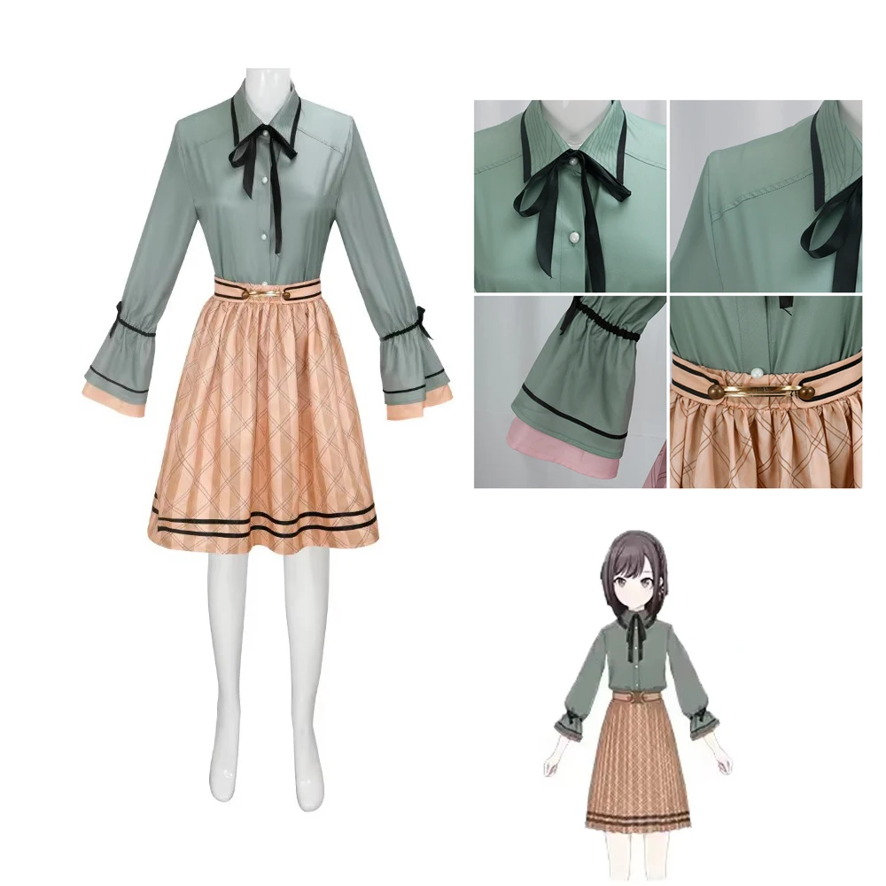 

Anime Project Sekai Shinonome Ena Cosplay Costume Top Dress Ena Daily Uniform Wig Suit Halloween Party Outfit for Women Girls