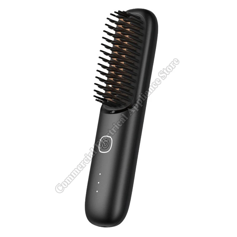 

Negative Ion Hair Straightener Brush Hair Friendly Portable Dual-Use for Straightening And Curling Straight Hair Comb
