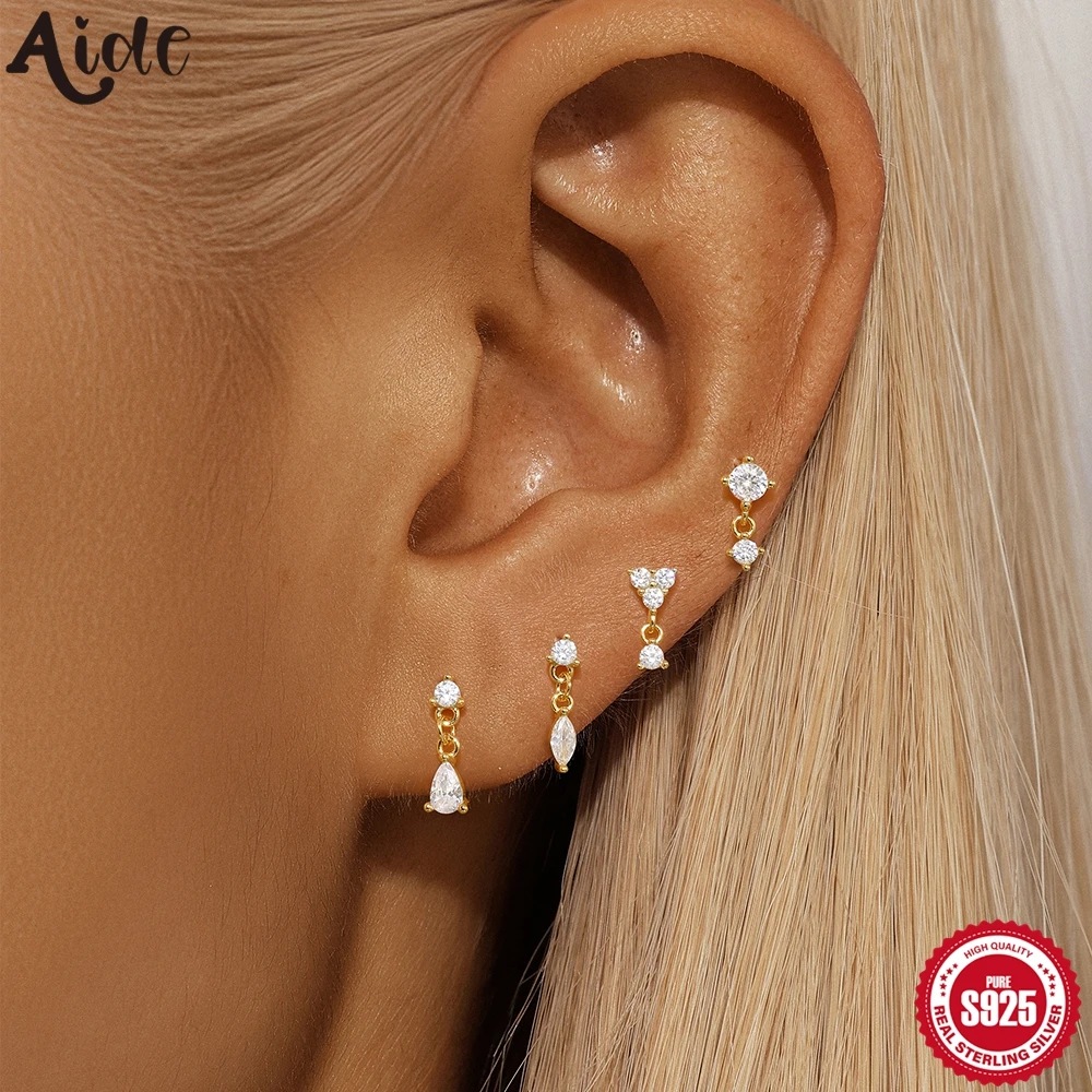 Aide-Boucle d'oreille en argent regardé 925 pour femme, piercing en cristal Y2K, styles assortis librement, bijoux cadeaux pour fille, bricolage