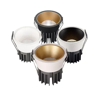 凹型調光可能な Led COB ダウンライト天井ランプスポットライトアルミライト 7W10W12W15W 20W24W AC110V 220V ホームオフィスストア