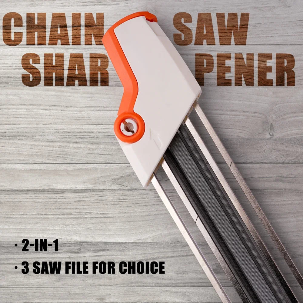 

2 In 1 Chainsaw Sharpener 4.0mm/4.8mm/5.5mm Chainsaw File Chains Grinding Tool Whetstone Kits For Stihl
