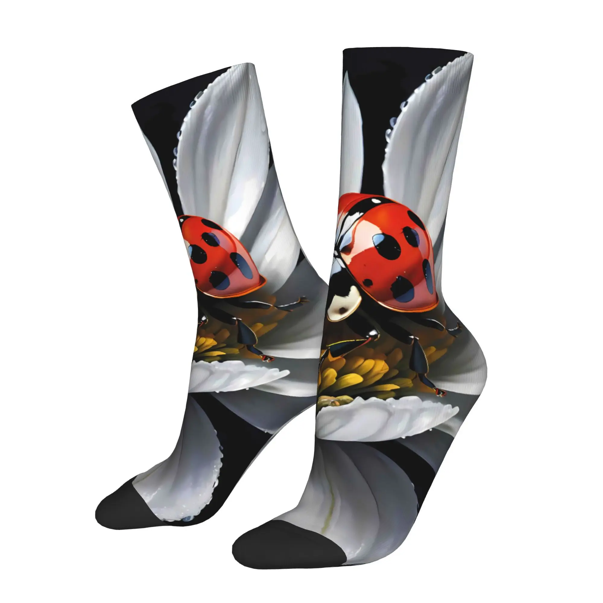 

Seven-Star Ladybug Insect Animal Socks Male Mens Women Spring Stockings Harajuku