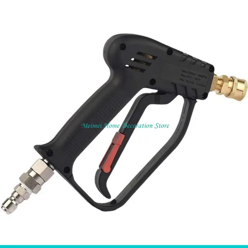 H7BF Ergonomic Short Pressure Washer Guns Heavy Duty Cleaning Tool 3/8 Quick Connection Foam Sprayer Ready