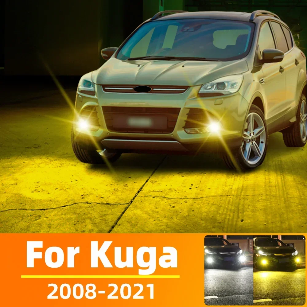 2pcs LED Fog Light For Ford Kuga 1 2 3 Accessories 2008 2009 2010 2011 2012 2013 2014 2015 2016 2017 2018 2019 2020 2021