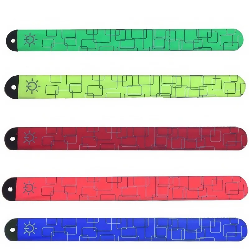 USB قابلة للشحن LED الذراع السلامة الفرقة ليلة تشغيل عاكس معصمه ركوب الدراجات تحذير ضوء الرياضة في الهواء الطلق للجنسين يمكن ارتداؤها #6