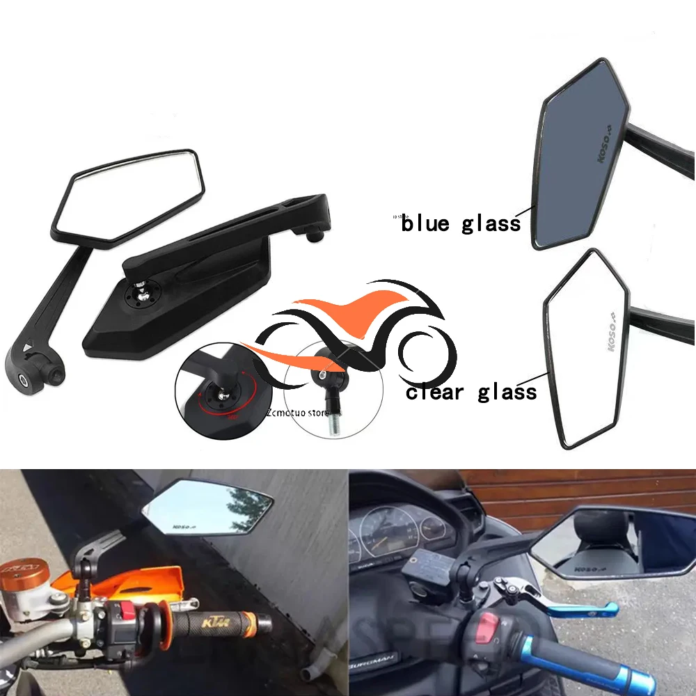 

1 Pair Universal Motorcycle Rear View Mirror Angle Adjustable for Scooter E-Bike ADV Motorcycle Accessories Side Mirror