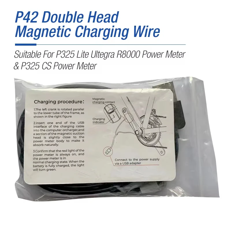 Magene For P325 CS PES P505 Compatible P325 Lite Ultegra R8000 Original Power Meter Charging Cable Dual-Head Magnetic Charging - view 6