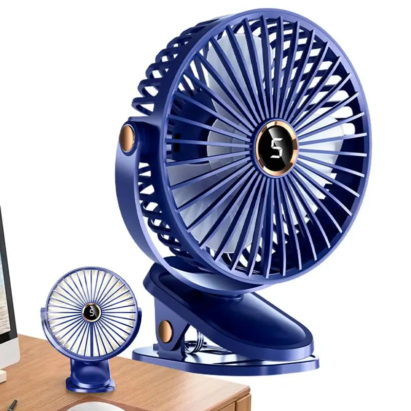 

Small Clip On Fan USB Rechargeable Clip On Mini Desk Fan 360 Degree Rotatable 2000mAh Battery Portable Fan Quiet Operation