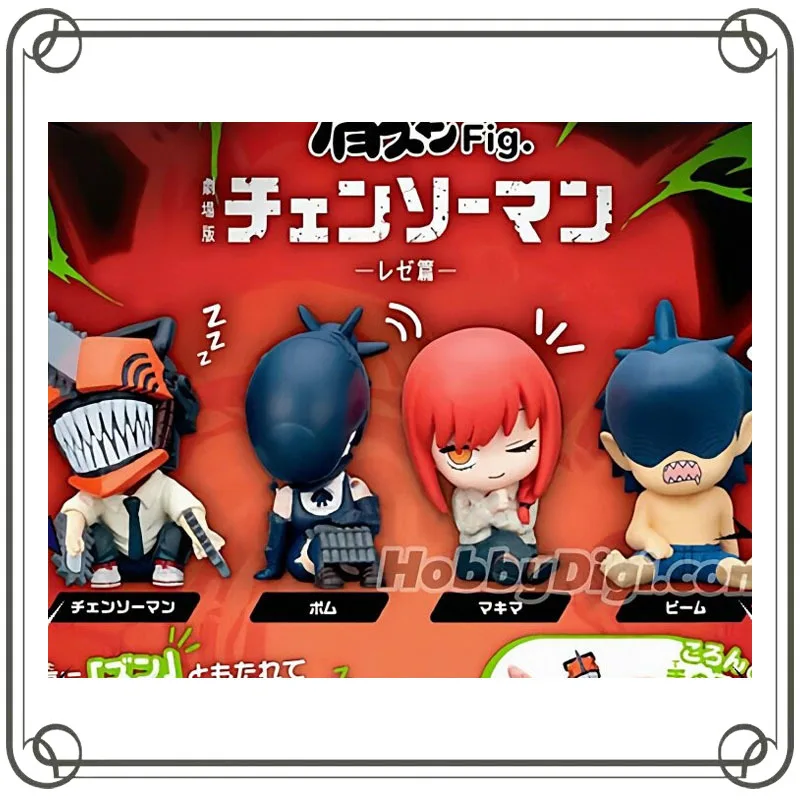 Chainsaw Man Denji Reze Gashapon Theatrical Version Anime Figures Collection Ornament Collectible Model Toy