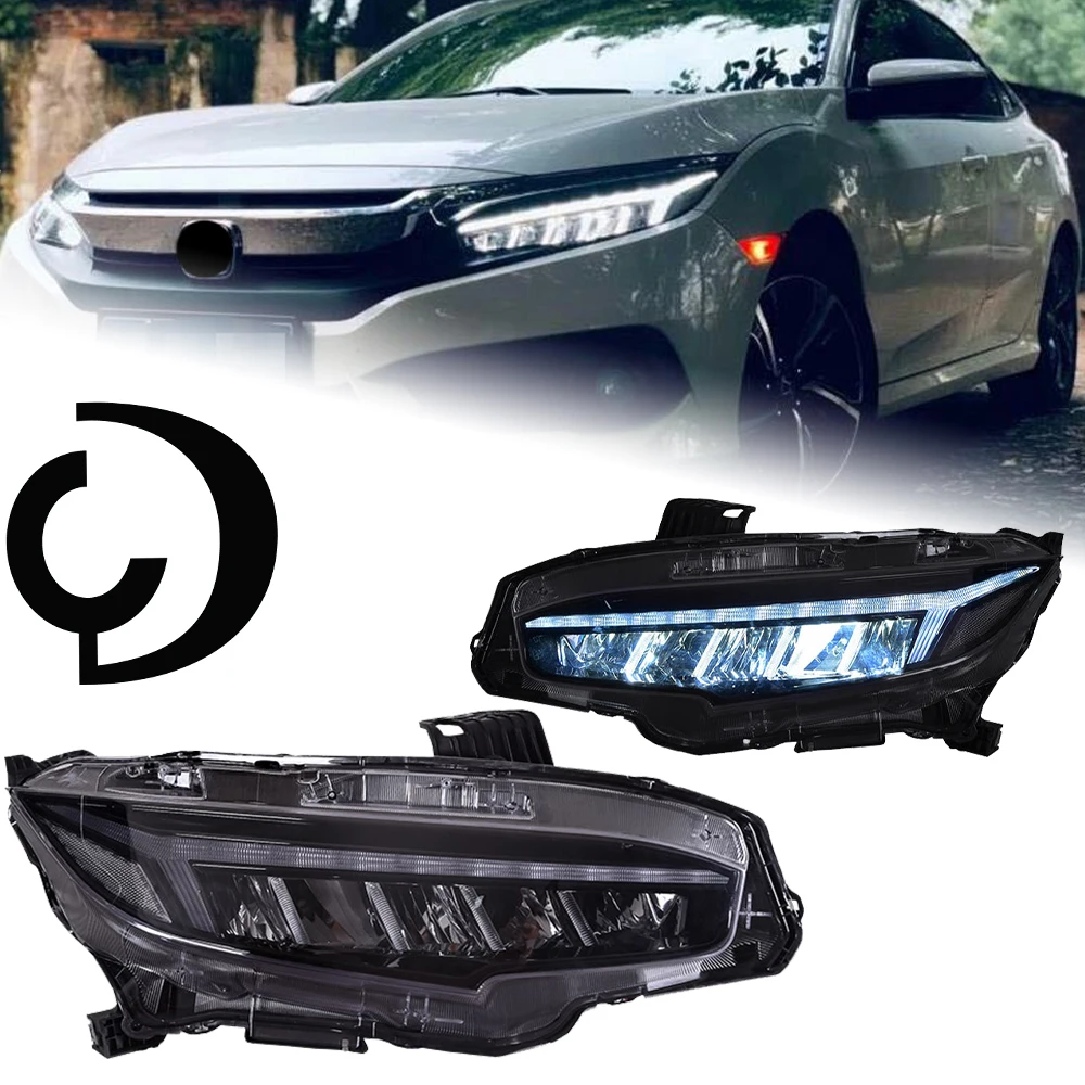 

AKD Car Styling for Civic Headlights 2016-2018 All LED Headlight DRL Dynamic Signal Hid Head Lamp Bi Xenon Beam Auto Accessories