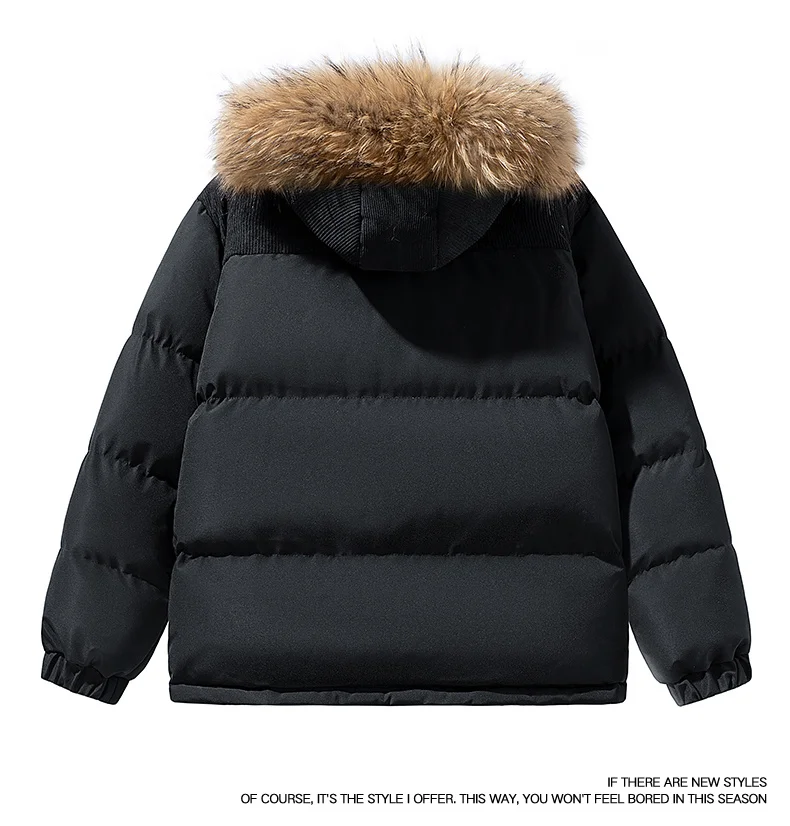 New Style Hooded Warm Parkas Coats for Men Outdoor Comfortable Windproof Male Clothes Fashion All-match Outerwear Winter Thicken