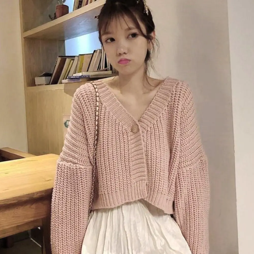 

Повседневный вязаный крючком свитер с длинными рукавами в сетку, свободный милый трикотаж в консервативном стиле, осенне-весенние женские топы, тонкие укороченные пальто для женщин