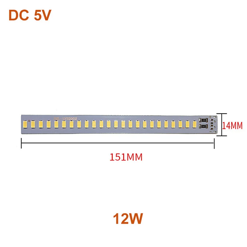 1Pc DC5V 5730 SMD LED Lamp Board Light Bulb Source USB Universal Lamp Beads 1W 4W 5W 12W White Warm Light With 20cm Line