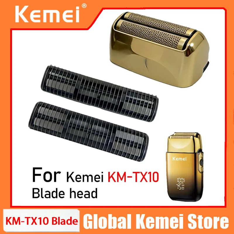 

Оригинальная сменная головка KMMEI KM-TX10 для электробритвы Kemei с двойной сеткой, лезвиями и защитной сеткой, оптовая продажа аксессуаров для электробритв.