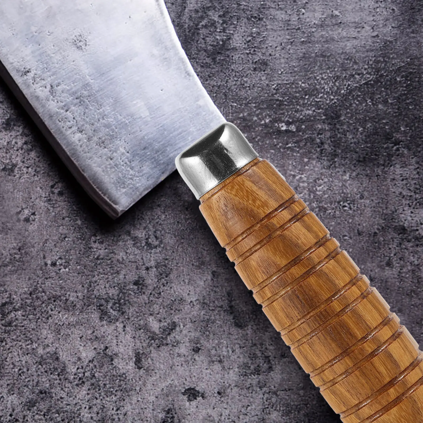 Wooden Kitchen Cutter Handles Replacement Non slip Ergonomic Lightweight Rivets Included Sewing Crafts Accessories