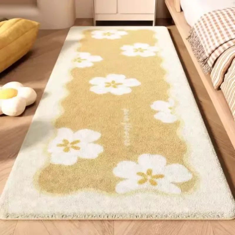 Bedroom carpet, girl's room, bedside carpet, imitation velvet, master bedroom, plush floor mat under the bed
