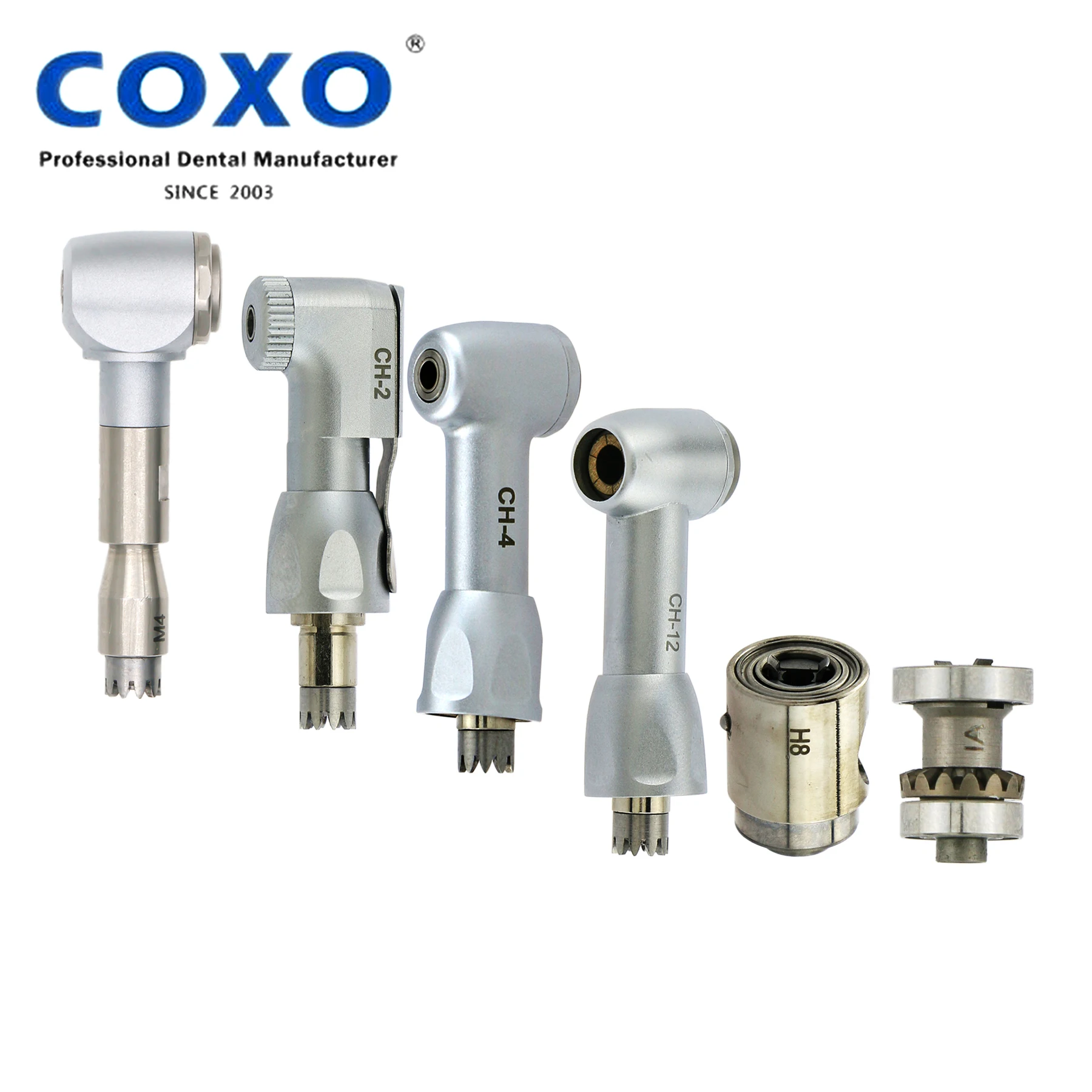 COXO YUSENDENT Dental Contra Angle Replacement Spare Head Wrench Push Button Prophy Up and Down 90° Reciprocating Fit KAVO NSK