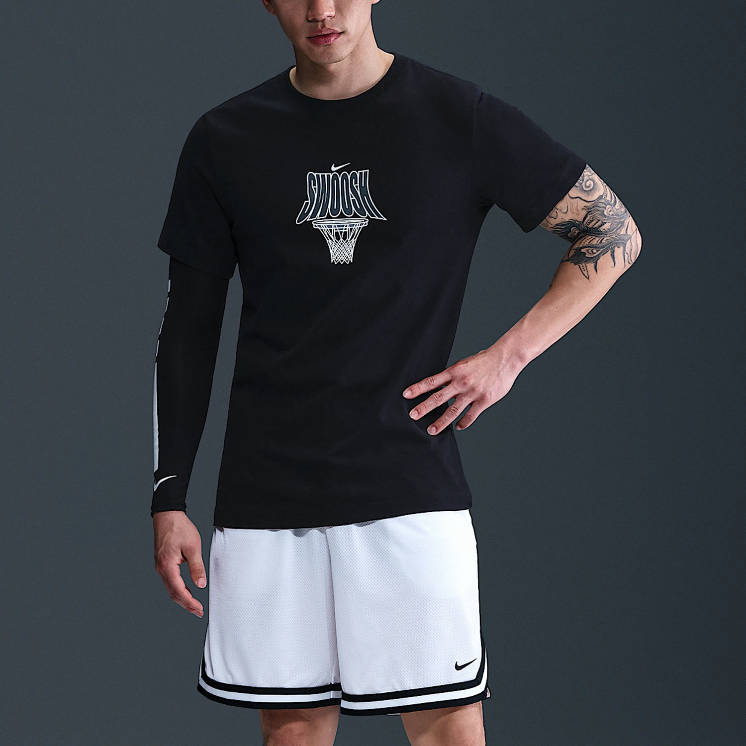 

Nike Genuine Dri-FIT Men's Basketball Breathable Lightweight Casual Short-Sleeve HJ3467-010