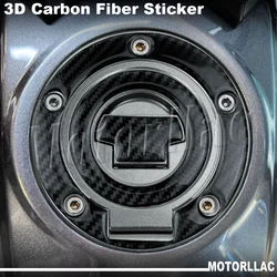 For Yamaha YZF R1 R6 MT-07 MT09 mt10 Tracer 9 GT 3D Carbon Fiber Motorcycle Fuel Tank Cap Stickers Gas Cap Protection Decals