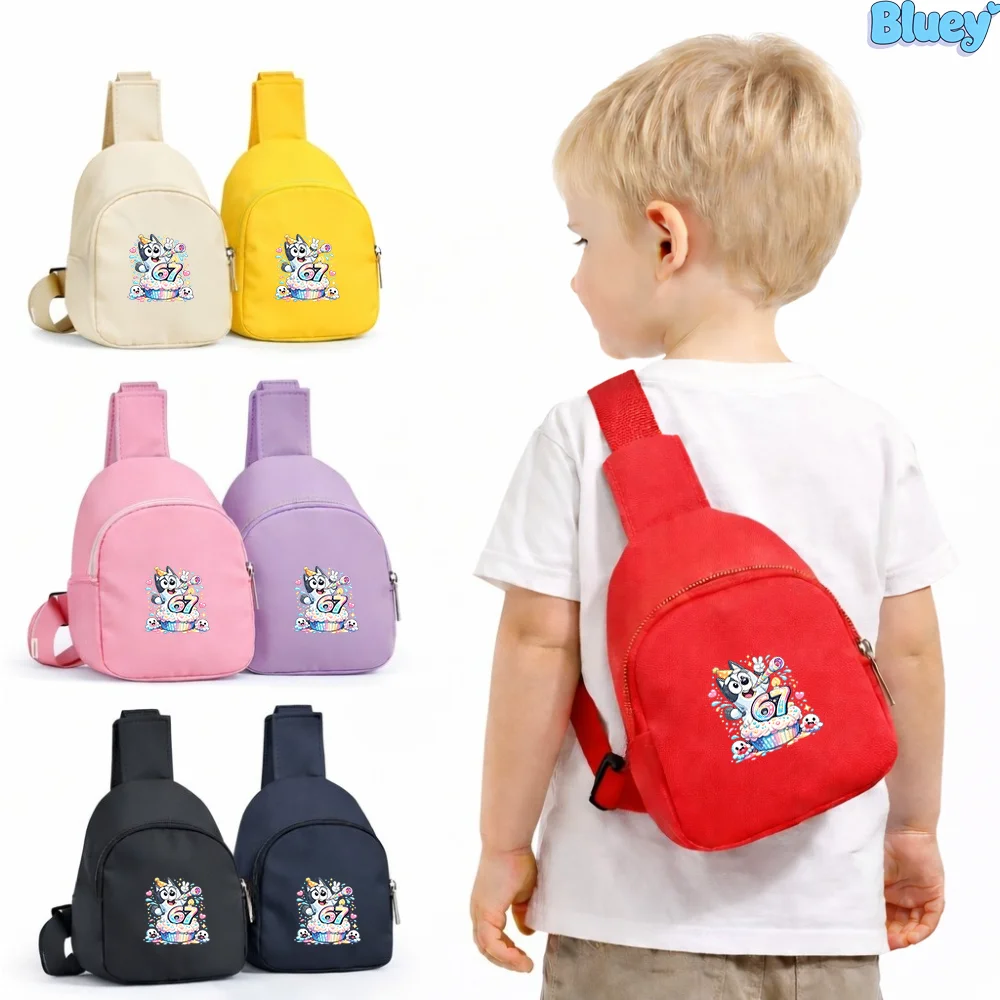 

Kit Presente Bluey 67 2026 Mochila de Peito Nylon Leve para Irmaos Bebe Menina Menino Personalizado