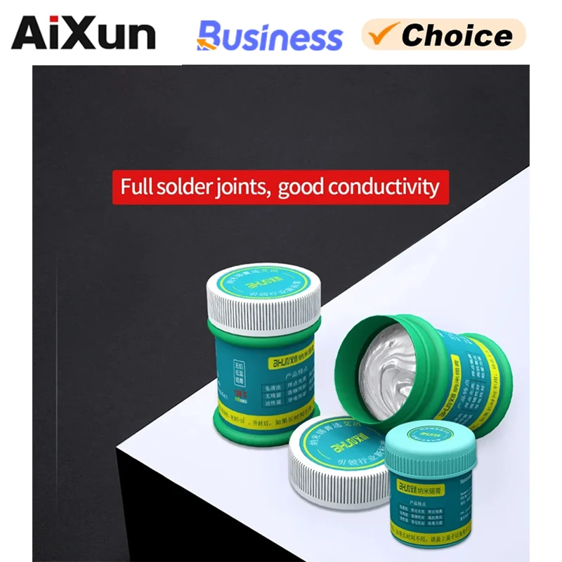 AiXun 50g Solder Paste For CPU Upper PCB Micorsoldering Mobile Repair Motherboard Dedicated Ball Planting 138 183 158 Tin Paste