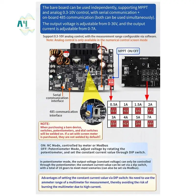 

A40Z-CNC Источник питания постоянного тока с регулируемым напряжением, постоянное напряжение, постоянный ток, солнечная зарядка 7A/252W