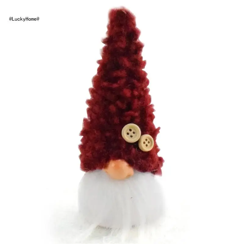 Set of 2 Enchanting Christmas Gnomes Plush Dolls Decorations for Home and Office 11UA